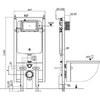 Унитаз подвесной Saniteco KW-9003W + 497 + RD-CR - Изображение №11 — Chaika Market