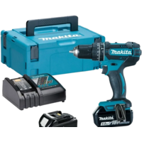 Ударная дрель-шуруповерт Makita DHP482RTJ (с 2-мя АКБ, кейс) — Chaika Market