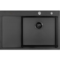 Кухонная мойка ARFEKA ECO AR 780*500 R BLACK PVD NANO - Изображение №2 — Chaika Market