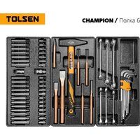 Универсальный набор инструментов Tolsen TT85416 (239 предметов) - Изображение №7 — Chaika Market