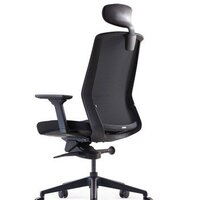 Офисное кресло Bestuhl J1 Black Pl с подголовником и подлокотником (черная сетка/черная ткань) - Изображение №9 — Chaika Market