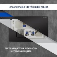 Унитаз подвесной Lauter Square 214903 с кнопкой 219704F (квадратная, черный) - Изображение №23 — Chaika Market