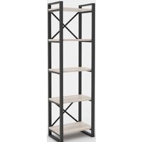 Стеллаж Hype Mebel Стандарт 80x200 (черный/древесина белая) — Chaika Market