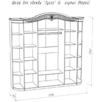 Шкаф распашной ФорестДекоГрупп Луиза 6.Д1 (слоновая кость) - Изображение №2 — Chaika Market
