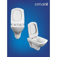 Унитаз подвесной Cersanit Carina New Clean On с инстал. Link Pro (с кнопкой Corner 64108 хром глянцевый) - Изображение №11 — Chaika Market