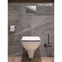 Унитаз подвесной Cersanit Carina New Clean On с инстал. Link Pro (с кнопкой Corner 64108 хром глянцевый) - Изображение №16 — Chaika Market