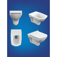 Унитаз подвесной Cersanit Carina New Clean On с инстал. Link Pro (с кнопкой Corner 64108 хром глянцевый) - Изображение №10 — Chaika Market