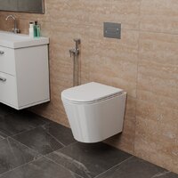 Унитаз подвесной D&K Venice DT1026516 (белый, сиденье микролифт) - Изображение №8 — Chaika Market