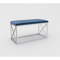 Банкетка Hype Mebel Куб (белый/синий) — Chaika Market