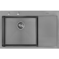 Кухонная мойка ARFEKA ECO AR 780*500 L SATIN - Изображение №2 — Chaika Market