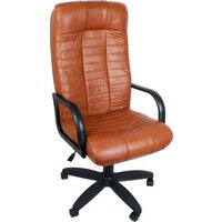 Офисное кресло Деловая обстановка Атлант Стандарт кожа люкс (мадрас 2001 виски) - Изображение №1 — Chaika Market