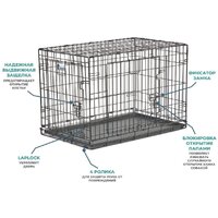 Клетка Midwest Contour для собак 2 двери 836DD (93x59x62см) - Изображение №12 — Chaika Market