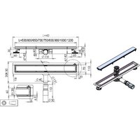 Трап/канал Roxen GunMetal 91050-90GM - Изображение №7 — Chaika Market