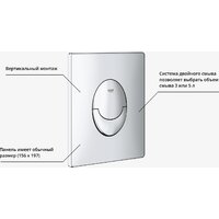 Унитаз подвесной Saniteco KW-99046 + GROHE Rapid SL 38721001 - Изображение №7 — Chaika Market