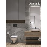 Унитаз подвесной Cersanit Carina New Clean On с инстал. Link Pro (с кнопкой Twins 63534 черный/золото) - Изображение №15 — Chaika Market