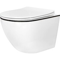 Унитаз подвесной Roxen Antares Black в комплекте с инсталляцией StounFix Dual Fresh 6 в 1 964894 (кнопка: оружейная сталь) - Изображение №7 — Chaika Market
