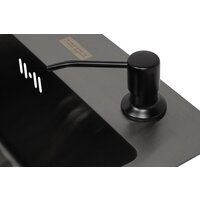 Кухонная мойка ARFEKA Eco AR мойка 450*500, коландер, дозатор Black - Изображение №5 — Chaika Market