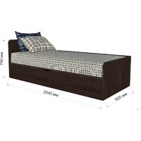 Кровать Интерлиния Анеси-3 с ПМ (дуб венге) - Изображение №2 — Chaika Market