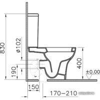 Унитаз напольный Vitra Zentrum [9012B003-7202] - Изображение №4 — Chaika Market