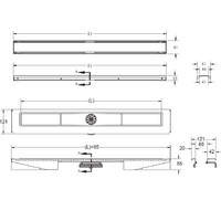 Трап/канал Berges Wasserhaus B1 Keramik 900 (матовый хром) - Изображение №10 — Chaika Market