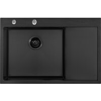 Кухонная мойка ARFEKA ECO AR 780*500 L BLACK PVD NANO - Изображение №2 — Chaika Market