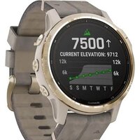 Умные часы Garmin Fenix 6S Pro Solar (светло-золотистый, замша) - Изображение №2 — Chaika Market