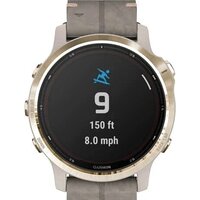 Умные часы Garmin Fenix 6S Pro Solar (светло-золотистый, замша) - Изображение №9 — Chaika Market