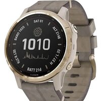Умные часы Garmin Fenix 6S Pro Solar (светло-золотистый, замша) — Chaika Market