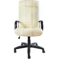 Офисное кресло Деловая обстановка Атлант Стандарт кожа люкс (белый) - Изображение №2 — Chaika Market