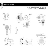 Душевая система  Whitecross Y YSET07TOPGLB (брашированное золото) - Изображение №3 — Chaika Market