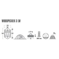 Треккинговая палатка High Peak Woodpecker 3 LW (зеленый) - Изображение №9 — Chaika Market