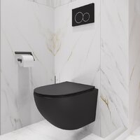 Унитаз подвесной Lauter Sulzdorf с микролифтом и кнопкой смыва 219704J (черный) - Изображение №26 — Chaika Market