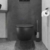 Унитаз подвесной Lauter Sulzdorf с микролифтом и кнопкой смыва 219704J (черный) - Изображение №18 — Chaika Market