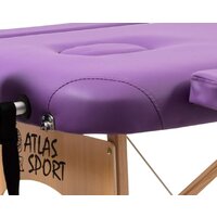 Массажный стол Atlas Sport складной 2-с деревянный 70 см (фиолетовый) - Изображение №5 — Chaika Market