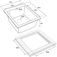 Кухонная мойка Paulmark Kante 40 PM104249-WH (белый) - Изображение №3 — Chaika Market