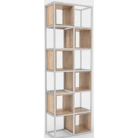 Стеллаж Hype Mebel Грос-2 70x175 (белый/дуб галифакс натуральный) — Chaika Market