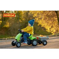 Педальная машинка Полесье Каталка-трактор с педалями Turbo-2 с полуприцепом [52742] - Изображение №2 — Chaika Market