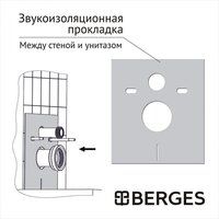Унитаз подвесной Saniteco KW-99046 + Berges АТОМ 410 040333 (с кнопкой) - Изображение №8 — Chaika Market