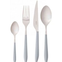 Набор столовых приборов Bugatti Ares ASBG-004F50 (24 пр, матовая сталь/серый) — Chaika Market