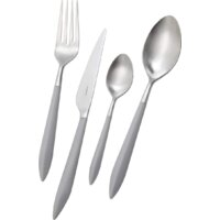 Набор столовых приборов Bugatti Ares ASBG-004F50 (24 пр, матовая сталь/серый) - Изображение №2 — Chaika Market