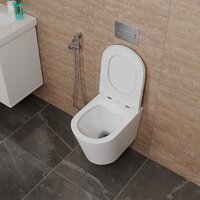 Унитаз подвесной D&K Venice DT1026016 (белый, сиденье микролифт) - Изображение №10 — Chaika Market