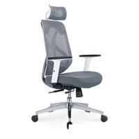 Офисное кресло Norden Имидж Grey YS-0817H(D+T)W (белый пластик/серая сетка) - Изображение №2 — Chaika Market