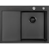 Кухонная мойка ARFEKA ECO AR 650*500 R BLACK PVD NANO - Изображение №2 — Chaika Market