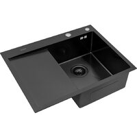 Кухонная мойка ARFEKA ECO AR 650*500 R BLACK PVD NANO — Chaika Market