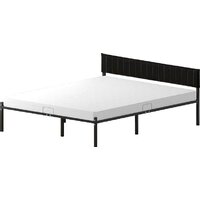 Кровать Домаклево Лофт Компакт 180x190 (черный/черный велюровый чехол) - Изображение №1 — Chaika Market