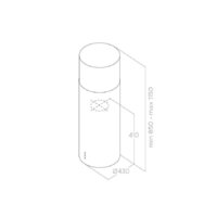 Кухонная вытяжка Elica Tube Pro Island WH MAT/A/43 - Изображение №3 — Chaika Market