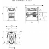 Банная печь Теплодар Былина-Сетка 24 Ч - Изображение №2 — Chaika Market