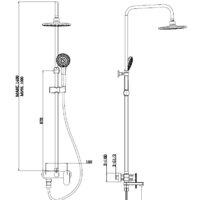 Душевая система  Esko ST300 - Изображение №2 — Chaika Market