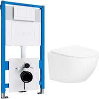 Унитаз подвесной Lauter Sulzdorf с микролифтом и кнопкой смыва 219702J (белый/белый) — Chaika Market