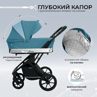 Универсальная коляска Sweet Baby Nuvola Air 2в1 (Ocean Green) - Изображение №5 — Chaika Market
